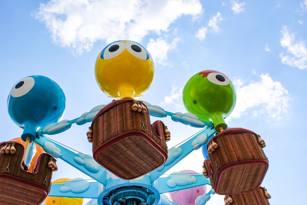 A Balloon ride at Sesame Place.